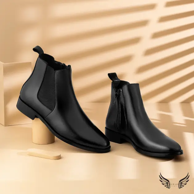 Handmade Black Chelsea Boots – Pure Cowhide Leather
