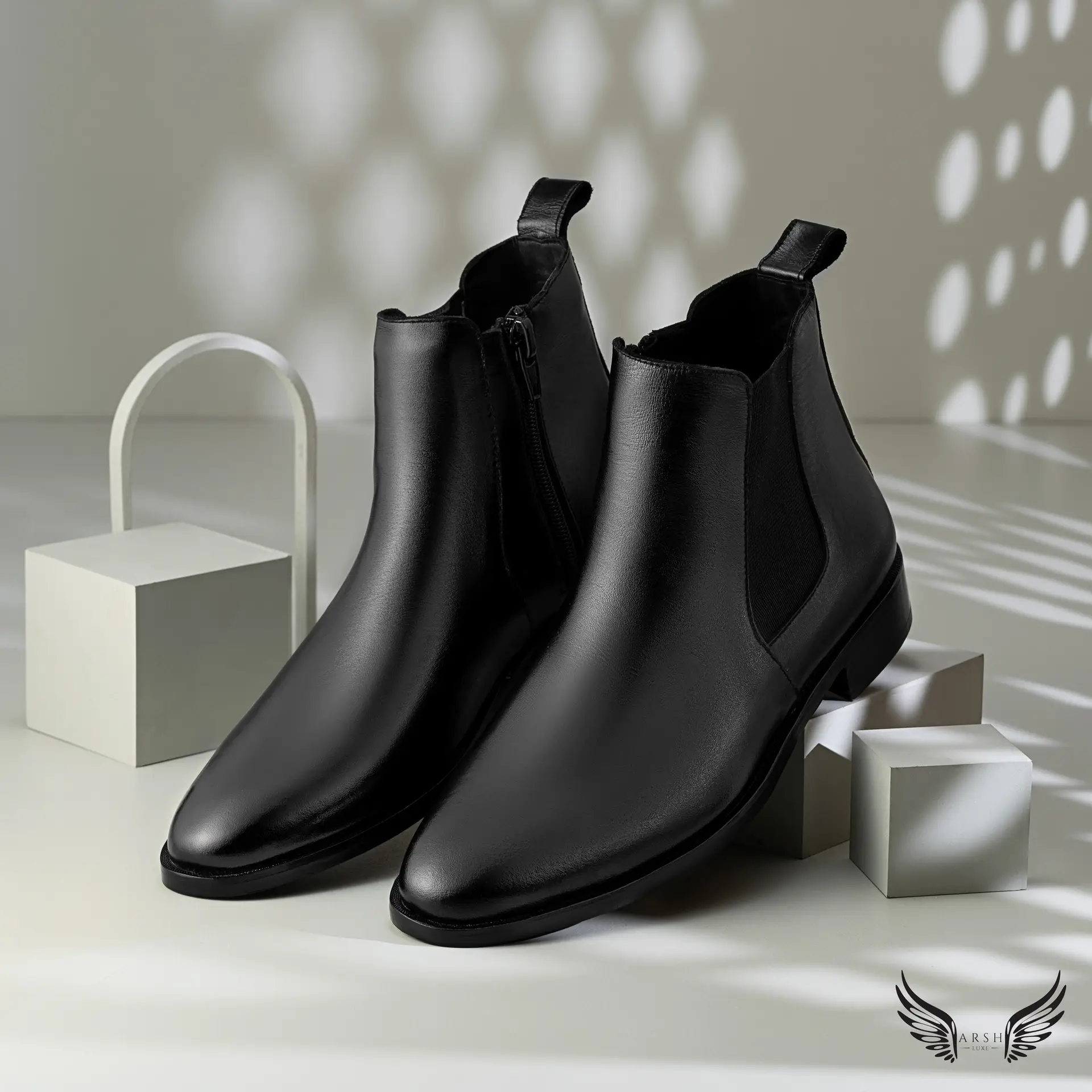 Handmade Black Chelsea Boots – Pure Cowhide Leather.