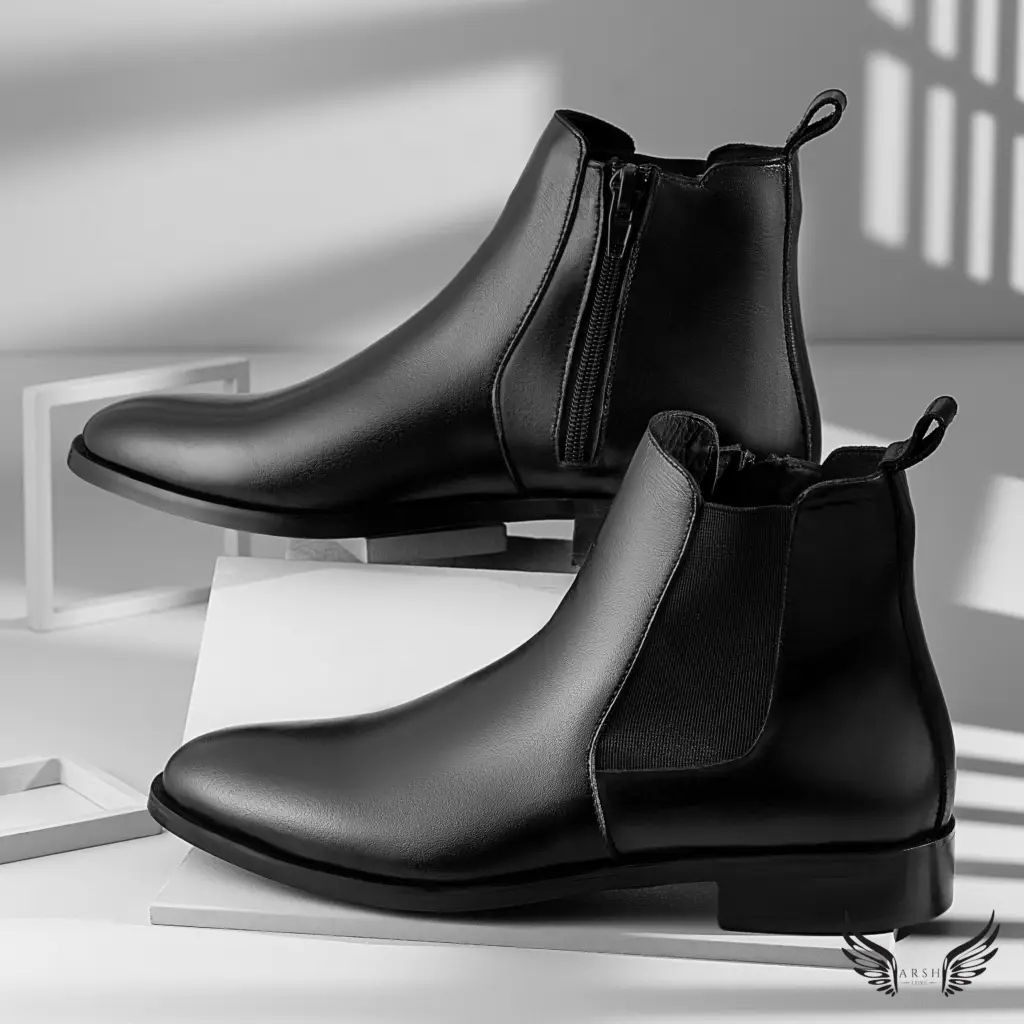 Black Chelsea boots