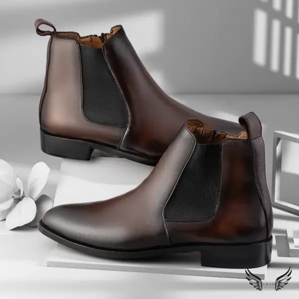 brown chelsea boots