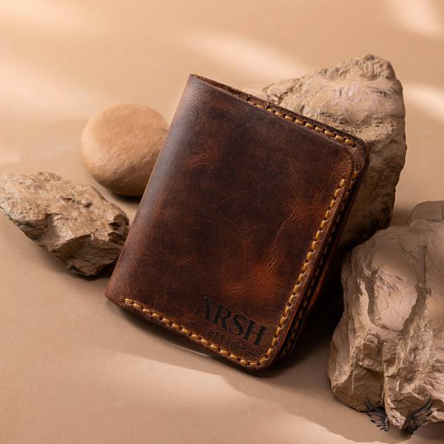 Brown Double Shade Leather Wallet