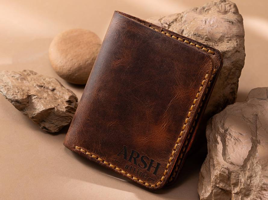 Brown Double Shade Leather Wallet
