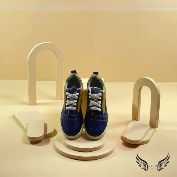 Stylish Blue Leather Sneakers – Premium Craftsmanship for Trendy Vibes - Image 5