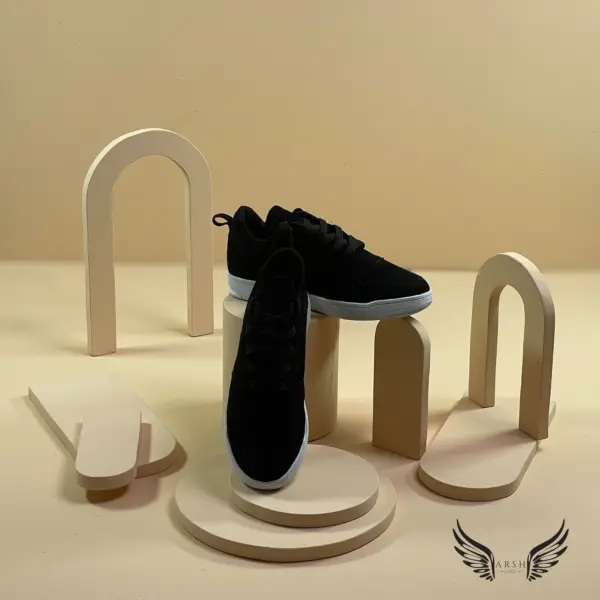 Black Leather Sneakers – Sleek & Comfortable for Everyday Wear - Image 2