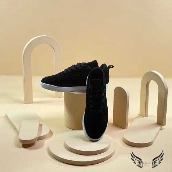 Black Leather Sneakers – Sleek & Comfortable for Everyday Wear - Image 3