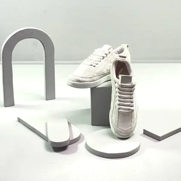 White Leather Sneakers – Minimalist Style with All-Day Comfort - Image 4