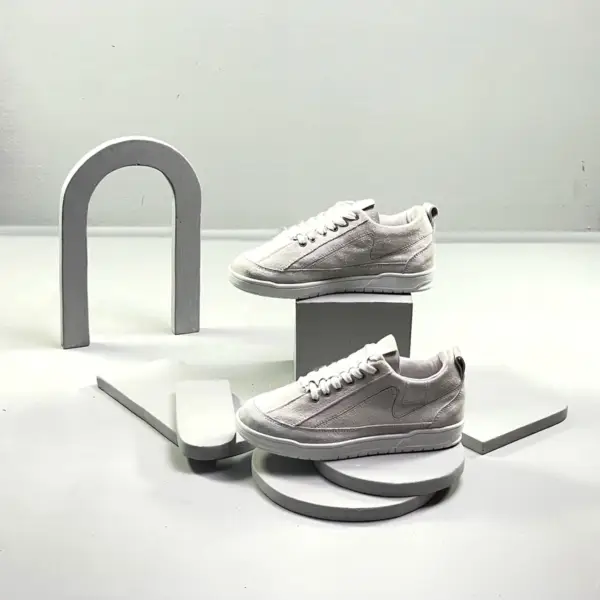 White Leather Sneakers – Minimalist Style with All-Day Comfort - Image 5