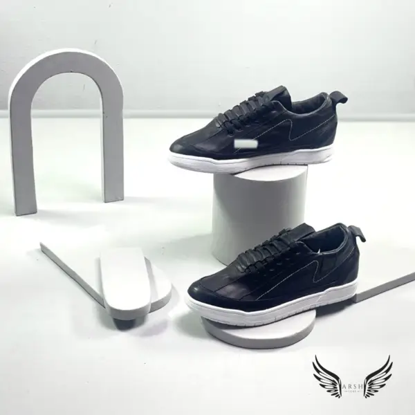 Classic Black Leather Sneakers – Timeless Look for Street & Casual Style - Image 6