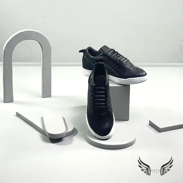 sneakers leather black-arshluxe