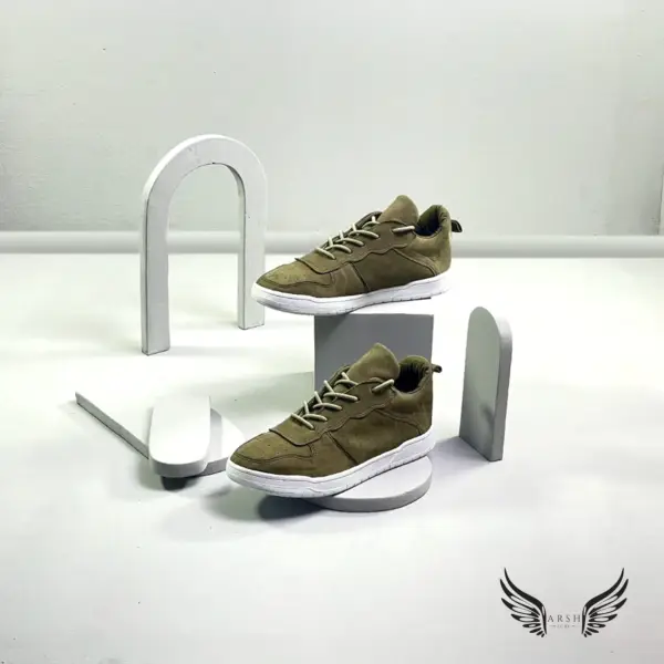 Green Leather Sneakers-arshluxe