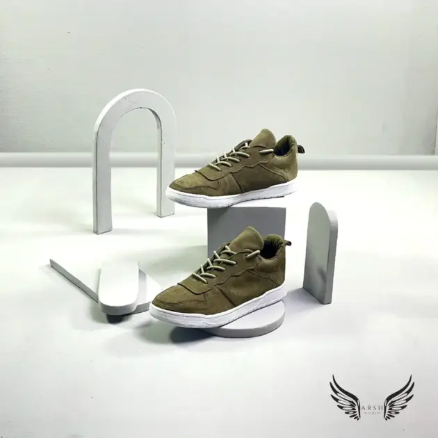 Green Leather Sneakers-arshluxe