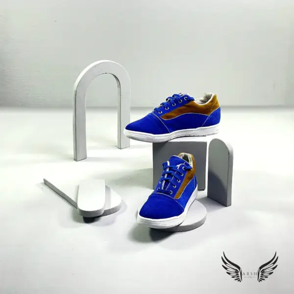 Blue Leather Sneakers – Smooth Finish & Modern Look for Daily Use - Image 5