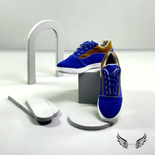 Blue Leather Sneakers – Smooth Finish & Modern Look for Daily Use - Image 6