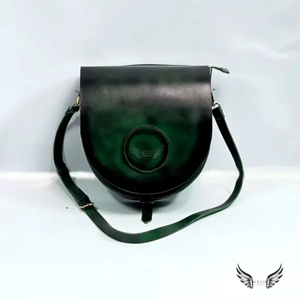 ladies black leather handbag-02