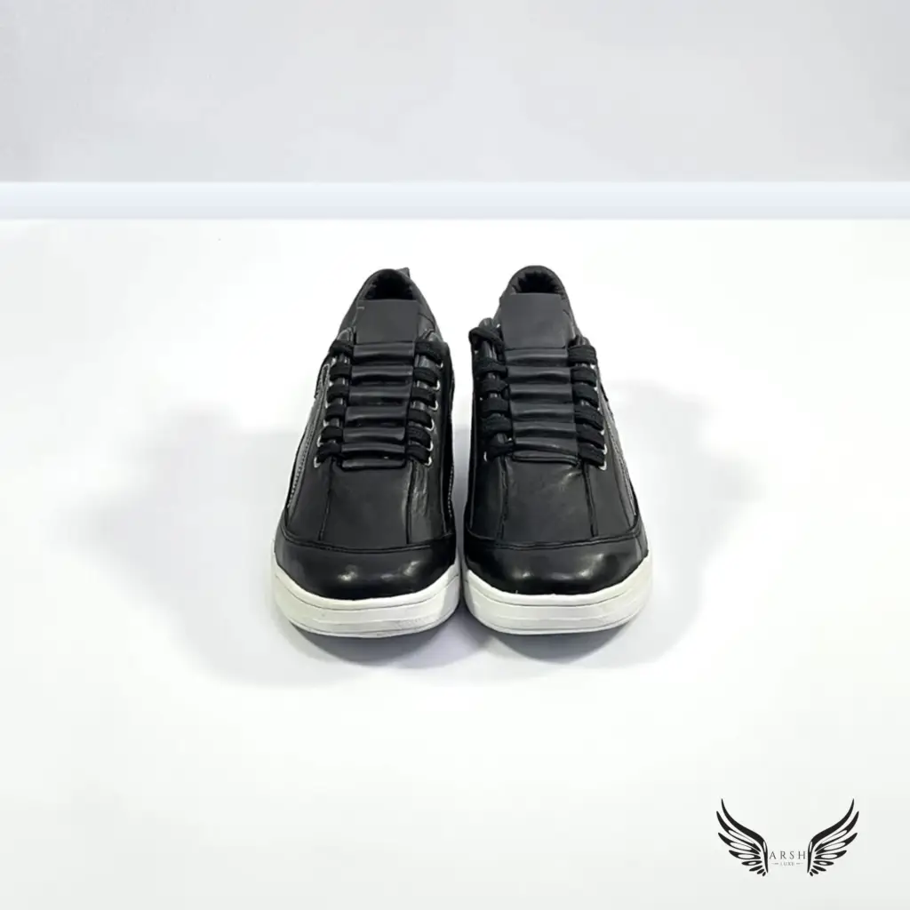 black sneakers