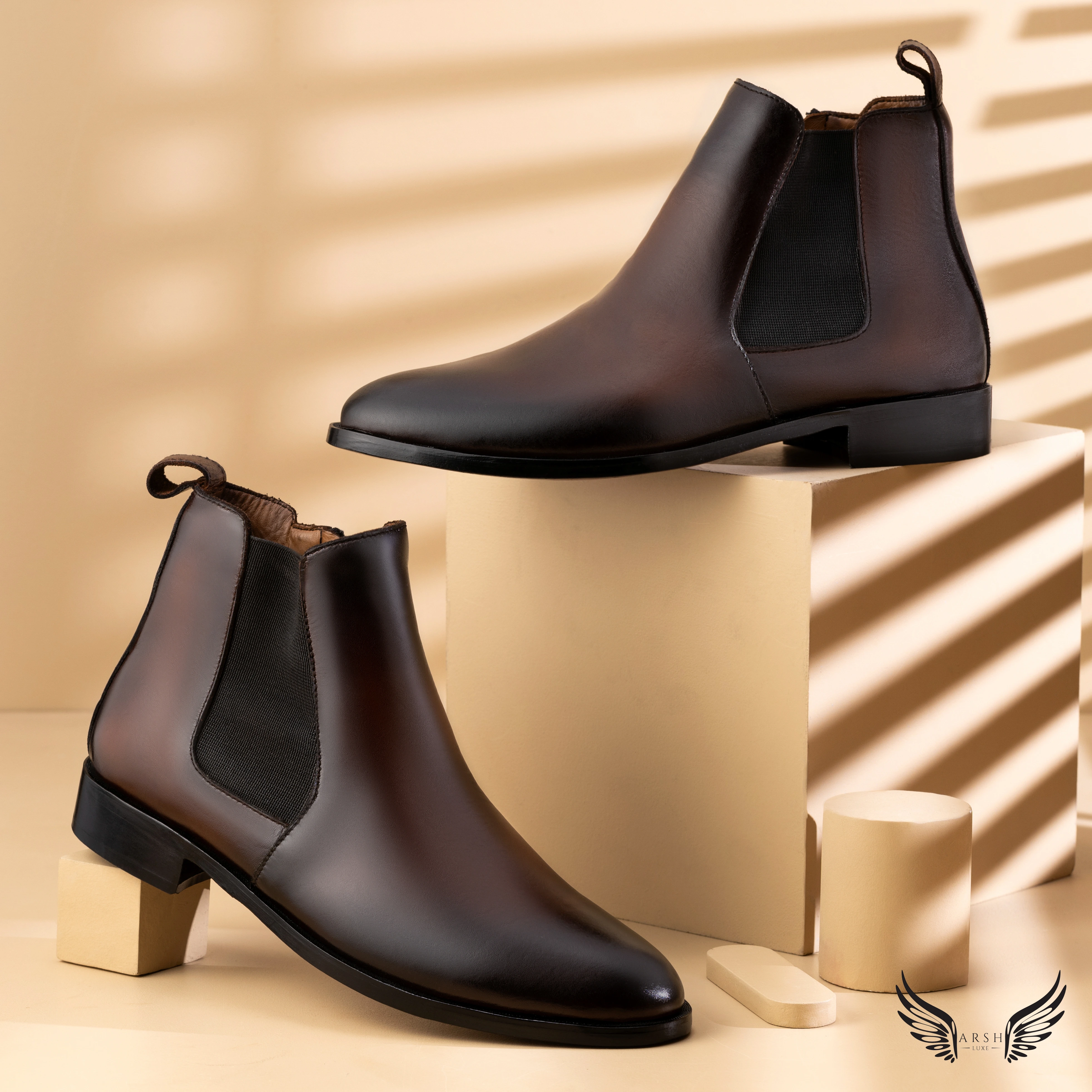 brown chelsea boots